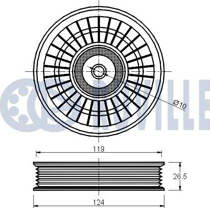 Ruville 540823 - Galoppino / Guidacinghia, Cinghia Poly-V autozon.pro