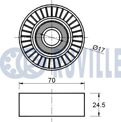 Ruville 540822 - Galoppino / Guidacinghia, Cinghia Poly-V autozon.pro