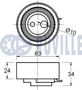 Ruville 540877 - Rullo tenditore, Cinghia dentata autozon.pro