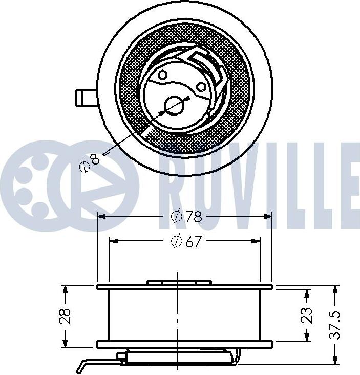 Ruville 540344 - Rullo tenditore, Cinghia dentata autozon.pro