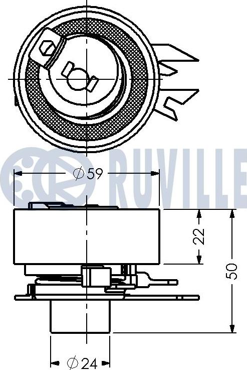 Ruville 540345 - Rullo tenditore, Cinghia dentata autozon.pro