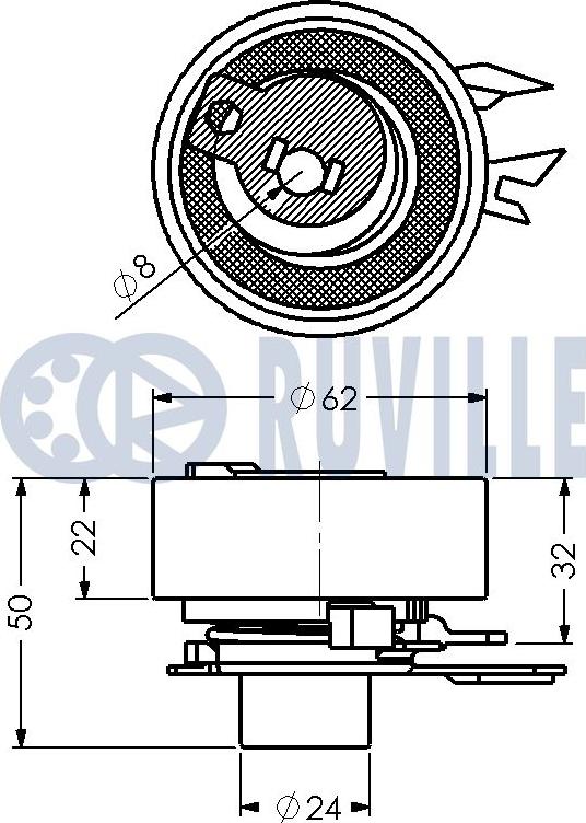 Ruville 540346 - Rullo tenditore, Cinghia dentata autozon.pro