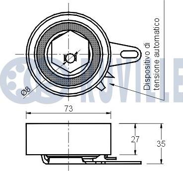 Ruville 540350 - Rullo tenditore, Cinghia dentata autozon.pro