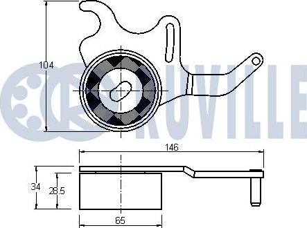 Ruville 540334 - Rullo tenditore, Cinghia dentata autozon.pro