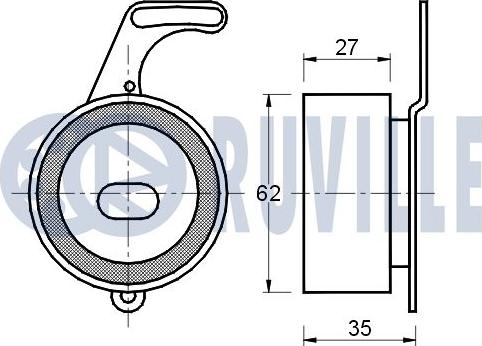 Ruville 540372 - Rullo tenditore, Cinghia dentata autozon.pro