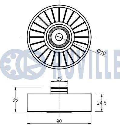 Ruville 540258 - Galoppino / Guidacinghia, Cinghia Poly-V autozon.pro