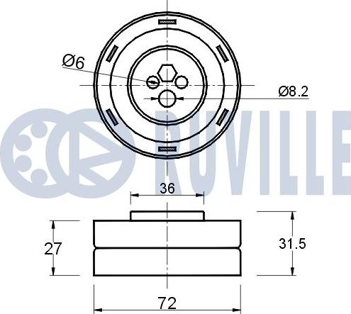 Ruville 540284 - Rullo tenditore, Cinghia dentata autozon.pro