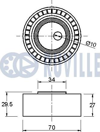 Ruville 540238 - Tendicinghia, Cinghia Poly-V autozon.pro