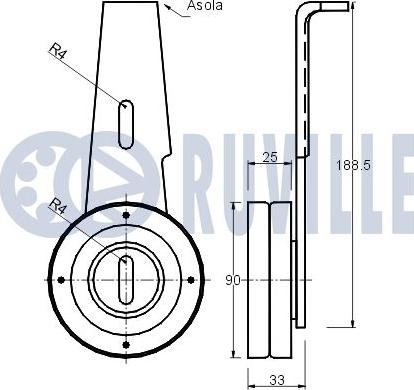 Ruville 540233 - Tendicinghia, Cinghia Poly-V autozon.pro