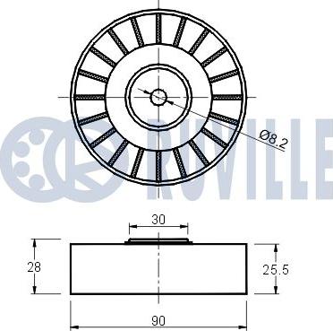 Ruville 540274 - Galoppino / Guidacinghia, Cinghia Poly-V autozon.pro