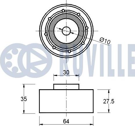 Ruville 540275 - Galoppino / Guidacinghia, Cinghia dentata autozon.pro