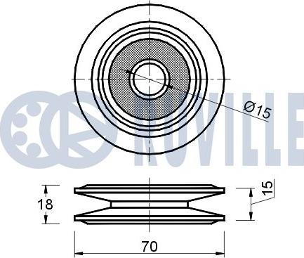 Ruville 540276 - Galoppino / Guidacinghia, Cinghia Poly-V autozon.pro