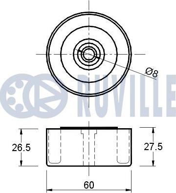 Ruville 540796 - Galoppino / Guidacinghia, Cinghia Poly-V autozon.pro