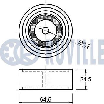 Ruville 540755 - Galoppino / Guidacinghia, Cinghia Poly-V autozon.pro