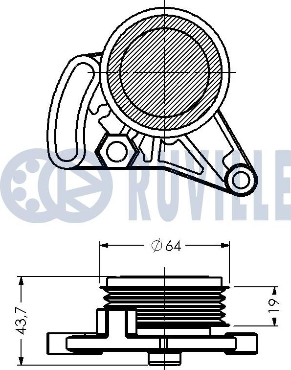 Ruville 540764 - Tendicinghia, Cinghia Poly-V autozon.pro