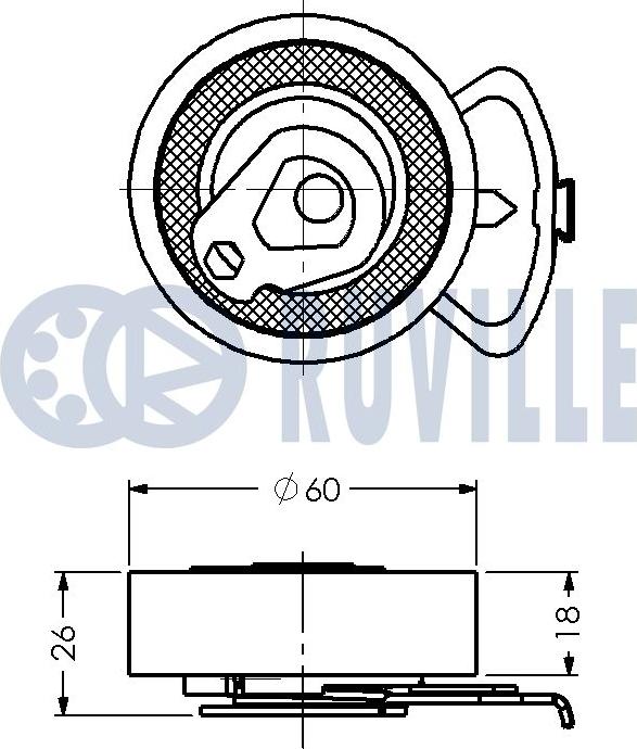 Ruville 540761 - Rullo tenditore, Cinghia dentata autozon.pro