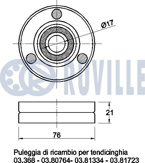 Ruville 540780 - Galoppino / Guidacinghia, Cinghia Poly-V autozon.pro