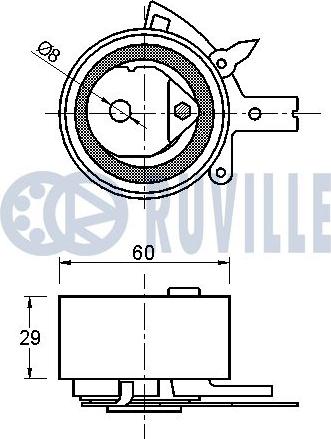 Ruville 541990 - Rullo tenditore, Cinghia dentata autozon.pro