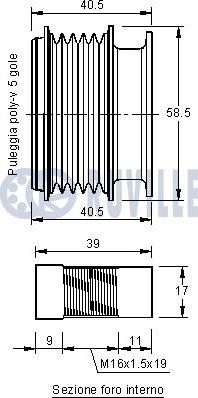 Ruville 541945 - Puleggia cinghia, Alternatore autozon.pro