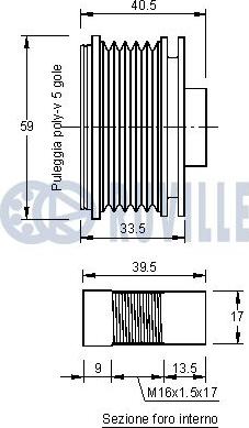 Ruville 541940 - Puleggia cinghia, Alternatore autozon.pro