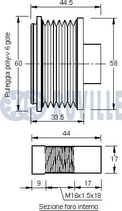 Ruville 541941 - Puleggia cinghia, Alternatore autozon.pro