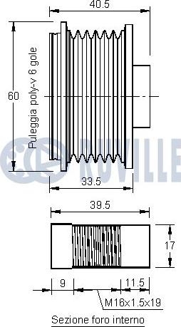 Ruville 541948 - Puleggia cinghia, Alternatore autozon.pro