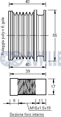 Ruville 541950 - Puleggia cinghia, Alternatore autozon.pro