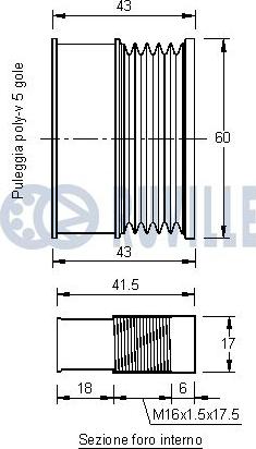 Ruville 541966 - Puleggia cinghia, Alternatore autozon.pro