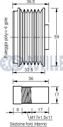 Ruville 541920 - Puleggia cinghia, Alternatore autozon.pro