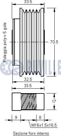 Ruville 541923 - Puleggia cinghia, Alternatore autozon.pro