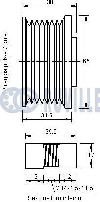 Ruville 541974 - Puleggia cinghia, Alternatore autozon.pro