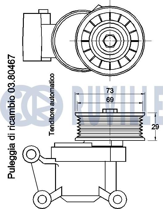 Ruville 541497 - Tendicinghia, Cinghia Poly-V autozon.pro