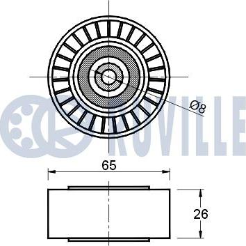 Ruville 541448 - Galoppino / Guidacinghia, Cinghia Poly-V autozon.pro