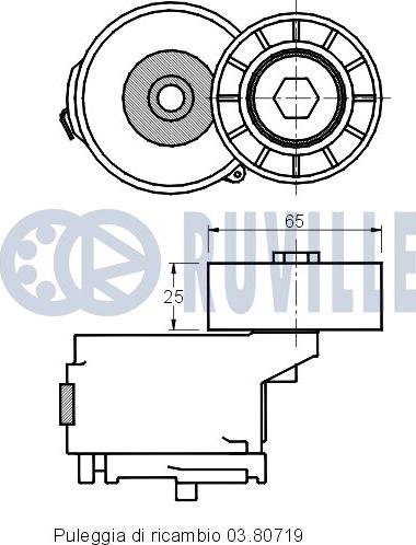 Ruville 541443 - Tendicinghia, Cinghia Poly-V autozon.pro