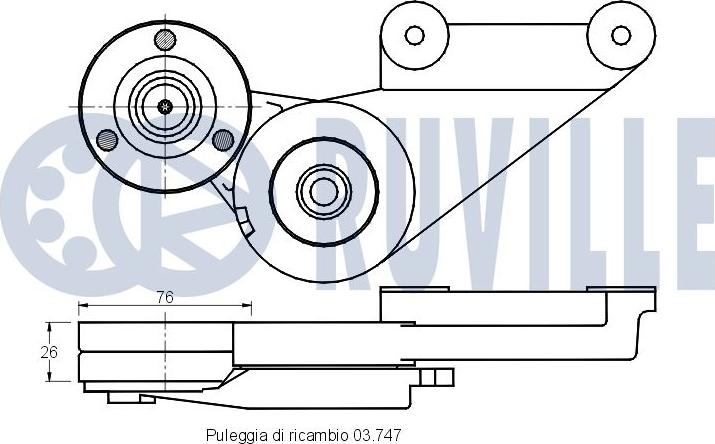 Ruville 541442 - Tendicinghia, Cinghia Poly-V autozon.pro