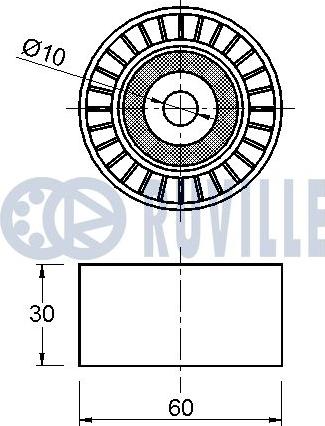 Ruville 541465 - Galoppino / Guidacinghia, Cinghia Poly-V autozon.pro