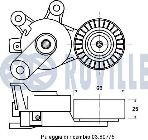 Ruville 541461 - Tendicinghia, Cinghia Poly-V autozon.pro