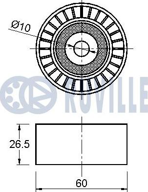 Ruville 541467 - Galoppino / Guidacinghia, Cinghia Poly-V autozon.pro