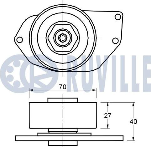 Ruville 541404 - Tendicinghia, Cinghia Poly-V autozon.pro