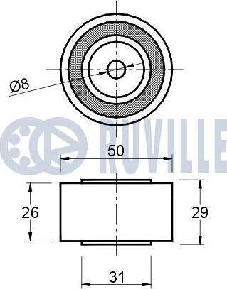 Ruville 541405 - Galoppino / Guidacinghia, Cinghia Poly-V autozon.pro