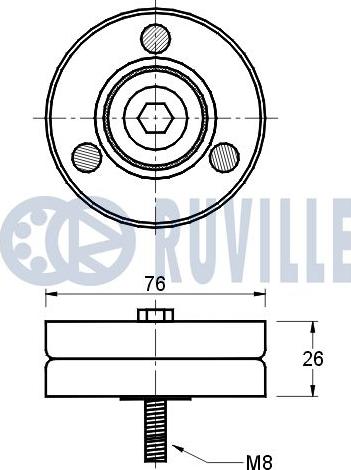 Ruville 541400 - Galoppino / Guidacinghia, Cinghia Poly-V autozon.pro