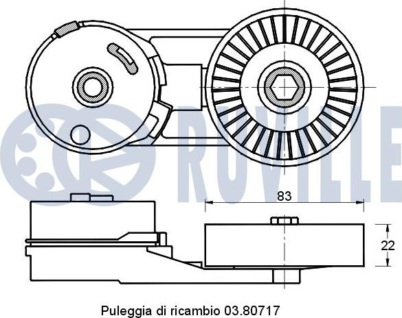 Ruville 541410 - Tendicinghia, Cinghia Poly-V autozon.pro