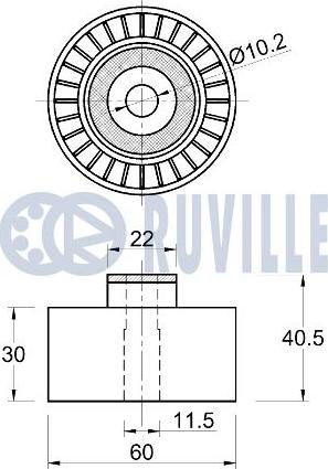 Ruville 541483 - Galoppino / Guidacinghia, Cinghia dentata autozon.pro