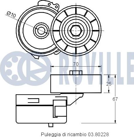 Ruville 541487 - Tendicinghia, Cinghia Poly-V autozon.pro