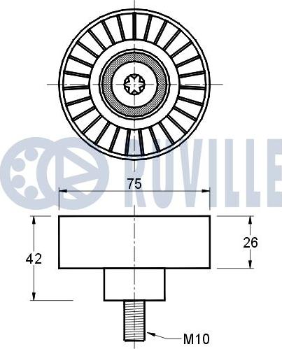 Ruville 541438 - Galoppino / Guidacinghia, Cinghia Poly-V autozon.pro