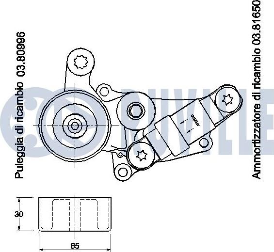 Ruville 541432 - Tendicinghia, Cinghia Poly-V autozon.pro