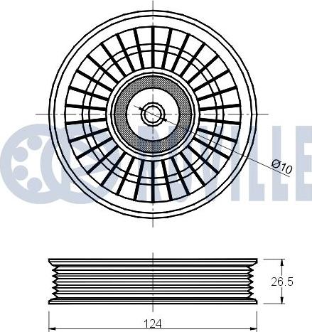 Ruville 541429 - Galoppino / Guidacinghia, Cinghia Poly-V autozon.pro