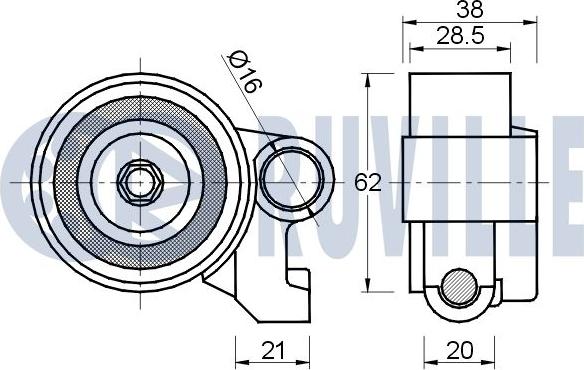 Ruville 541426 - Rullo tenditore, Cinghia dentata autozon.pro