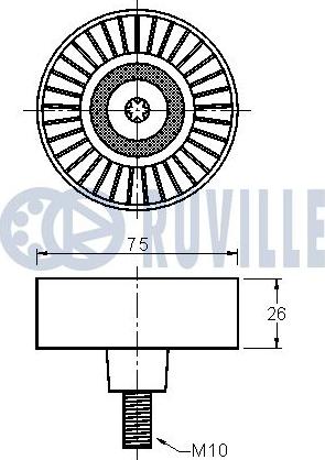 Ruville 541479 - Galoppino / Guidacinghia, Cinghia Poly-V autozon.pro