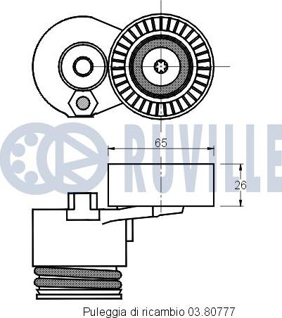 Ruville 541472 - Tendicinghia, Cinghia Poly-V autozon.pro